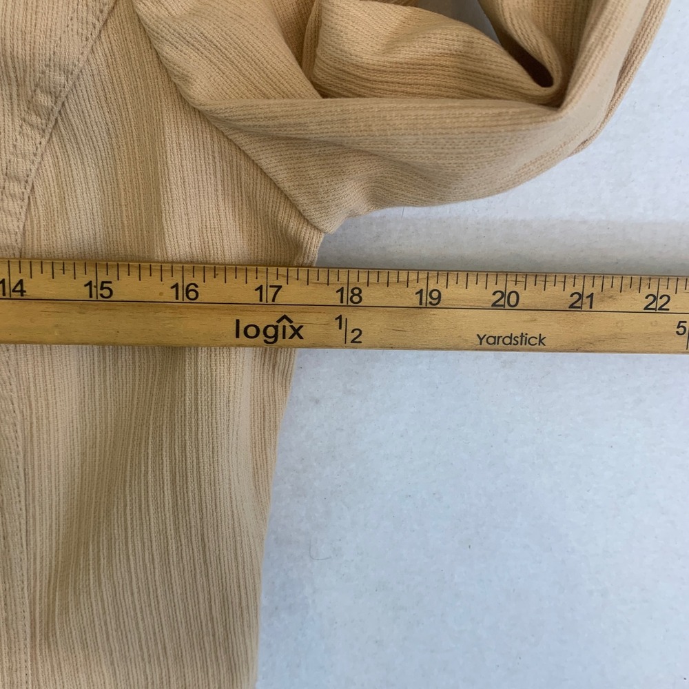 Vintage St. John Sport Jacket Large Beige Cotton Safari Blazer Textured Knit - Picture 10 of 12
